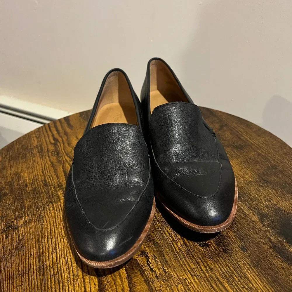 Madewell Shoes Frances Loafer Slip On Black Leather 7 Capsule Minimal Basic
